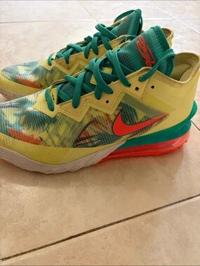 Nike Lebron Yellow, Teal & Orange Athletic Sneakers